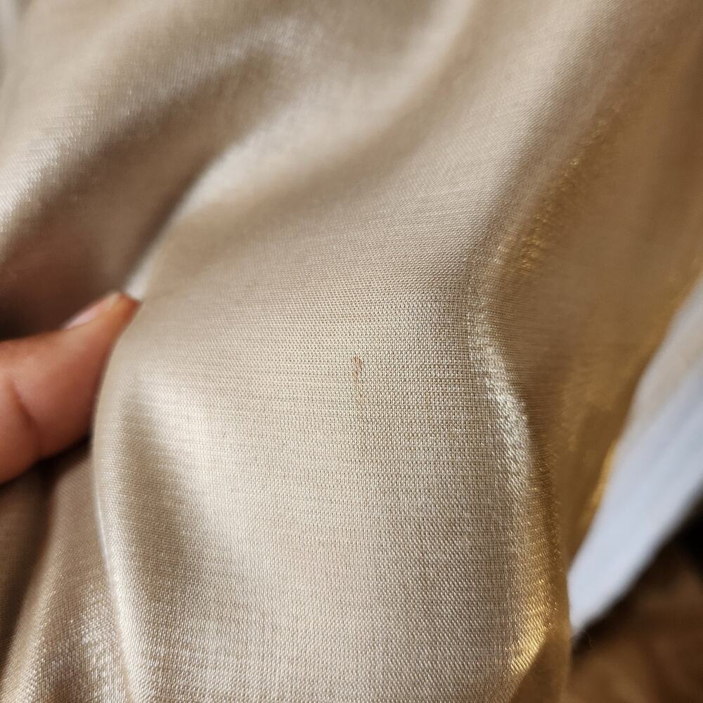 Lovers + Friends Sz Small Pale Gold Zoey Wide Leg High Waisted Pants Party Glam - Picture 8 of 10
